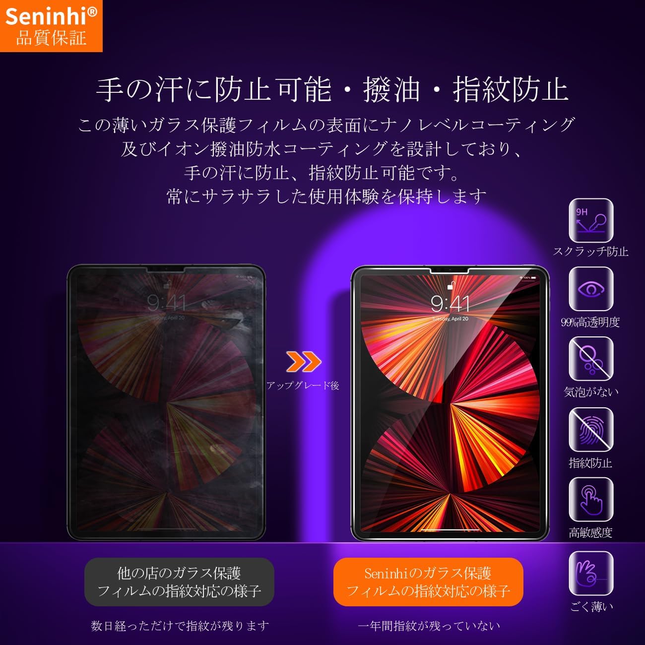 Amazon | 旭硝子 iPad Pro 11 保護フィルム セット - ガラスフィルム